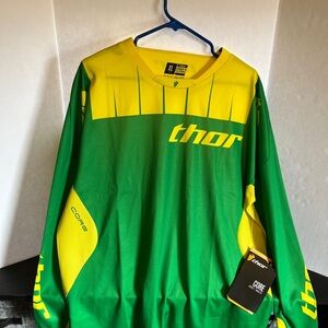Thor Yellow and Green Motocross Jersey New with Tags